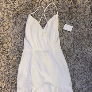 NBD - White Skinny Strap Dress